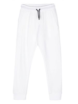 BOSS Kidswear logo-patch track pants - White