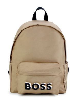 BOSS Kidswear logo-print backpack - Neutrals