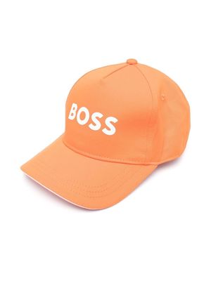 BOSS Kidswear logo-print baseball cap - Orange