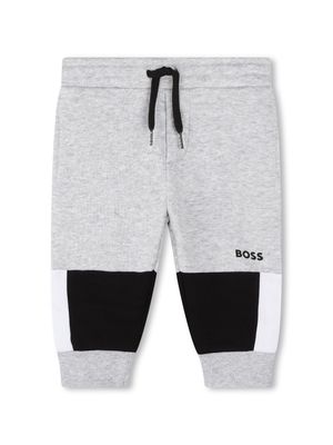 BOSS Kidswear logo-print cotton track pants - Grey