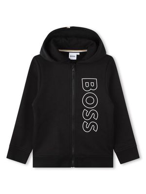 BOSS Kidswear logo-print cotton tracksuit - Black
