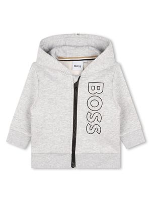BOSS Kidswear logo-print cotton tracksuit - Grey