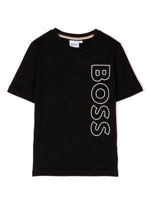 BOSS Kidswear logo-print crew-neck T-shirt - Black