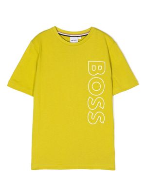 BOSS Kidswear logo-print crew-neck T-shirt - Green