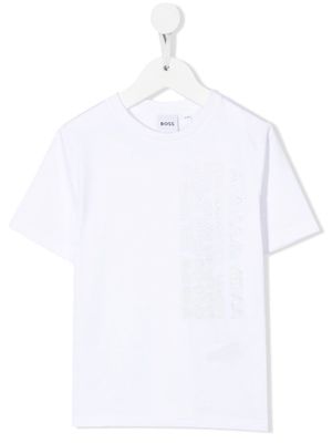 BOSS Kidswear logo-print crew-neck T-shirt - White