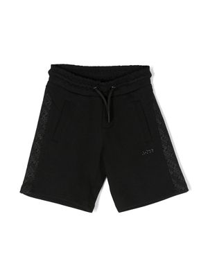 BOSS Kidswear logo-print drawstring-waist shorts - Black