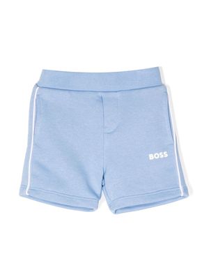 BOSS Kidswear logo-print elasticated shorts - Blue