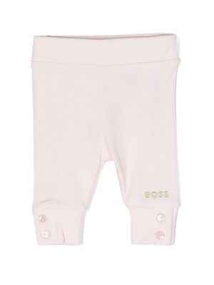 BOSS Kidswear logo-print elasticated-waist leggings - Pink