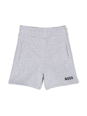 BOSS Kidswear logo-print elasticated-waist shorts - Grey