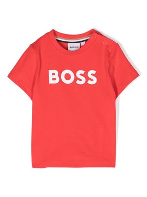BOSS Kidswear logo-print jersey T-shirt - Red