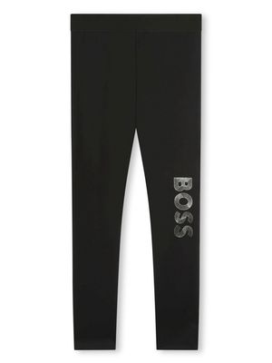 BOSS Kidswear logo-print leggings - Black