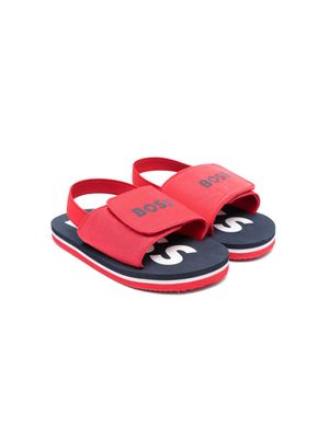 BOSS Kidswear logo-print open-toe sandals - Red