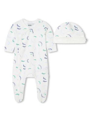 BOSS Kidswear logo-print organic cotton pyjamas set - White