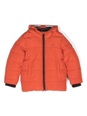 BOSS Kidswear logo-print padded jacket - Orange