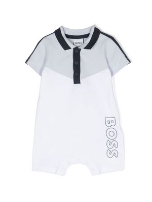 BOSS Kidswear logo-print rompers - White