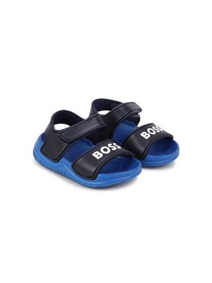 BOSS Kidswear logo-print sandals - Black