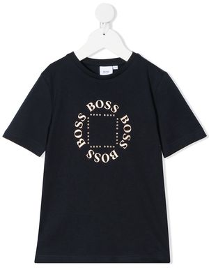BOSS Kidswear logo-print short-sleeve T-shirt - Blue
