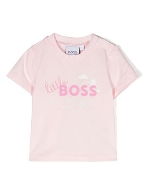 BOSS Kidswear logo-print short-sleeve T-shirt - Pink