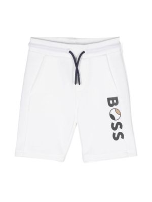 BOSS Kidswear logo-print shorts - White