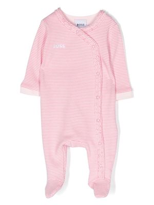 BOSS Kidswear logo-print striped pajamas - Pink