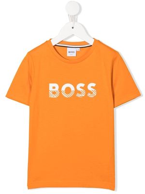 BOSS Kidswear logo-print T-shirt - Orange