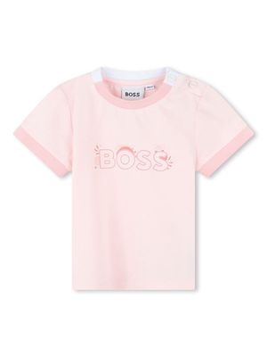 BOSS Kidswear logo-print T-shirt - Pink