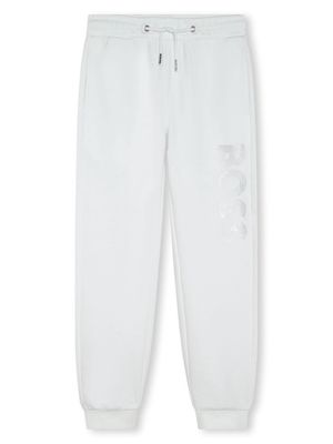 BOSS Kidswear logo-print track pants - White