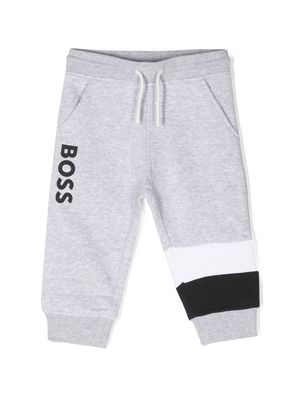 BOSS Kidswear logo-print tracksuit pants - Grey