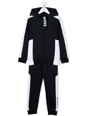 BOSS Kidswear logo-print tracksuit set - Black