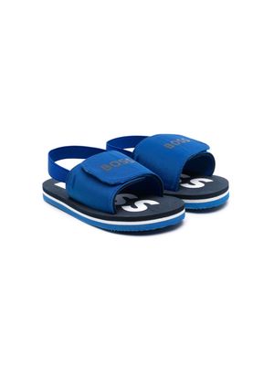 BOSS Kidswear logo-print two-tone sandals - Blue