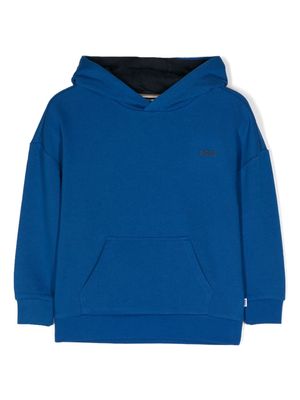 BOSS Kidswear logo-rubberised jersey hoodie - Blue