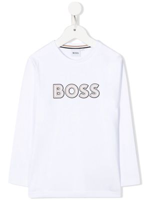 BOSS Kidswear long sleeve T-shirt - White