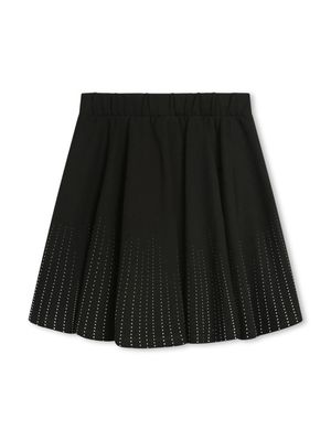 BOSS Kidswear micro-dot pleated miniskirt - Black