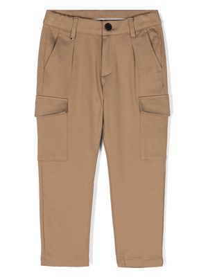 BOSS Kidswear mid-rise tapered cargo trousers - Neutrals