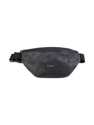 BOSS Kidswear monogram-print belt bag - Black