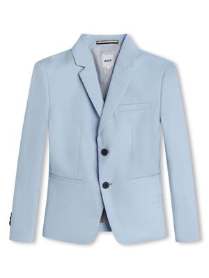 BOSS Kidswear notched-lapel single-breasted blazer - Blue