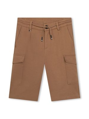 BOSS Kidswear patch-pocket shorts - Brown