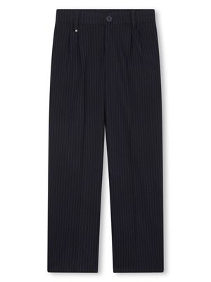 BOSS Kidswear pinstriped pleated suit trousers - Blue