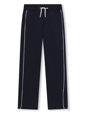 BOSS Kidswear piped-trim drawstring track pants - Blue