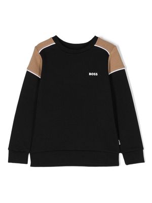 BOSS Kidswear raised-logo sweatshirt - Black