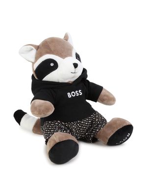 BOSS Kidswear Red Panda logo-embroidered soft toy - Black