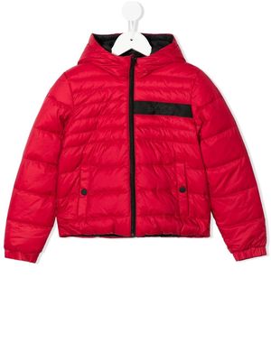 BOSS Kidswear reversible hooded puffer jacket - Red