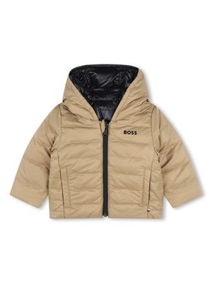 BOSS Kidswear reversible puffer jacket - Black