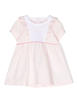 BOSS Kidswear ruffle-detailing short-sleeve dress - Pink
