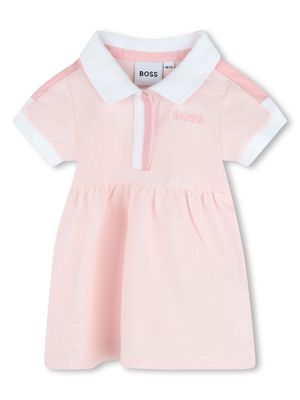 BOSS Kidswear short-sleeve piqué polo dress - Pink