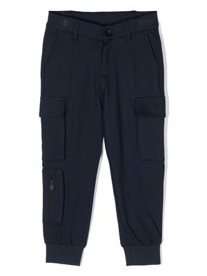 BOSS Kidswear side cargo-pocket detail trousers - Blue
