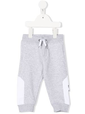 BOSS Kidswear side logo-print detail track pants - Grey