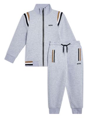 BOSS Kidswear stripe-trimmed tracksuit - Grey