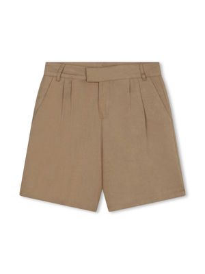 BOSS Kidswear tailored cotton-blend shorts - Brown