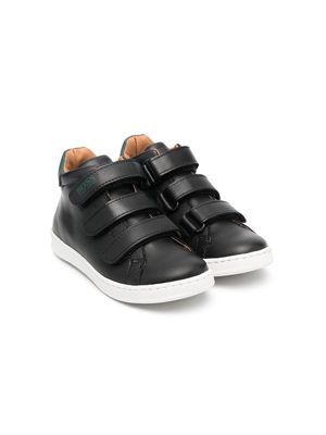 BOSS Kidswear touch-strap leather trainers - Black